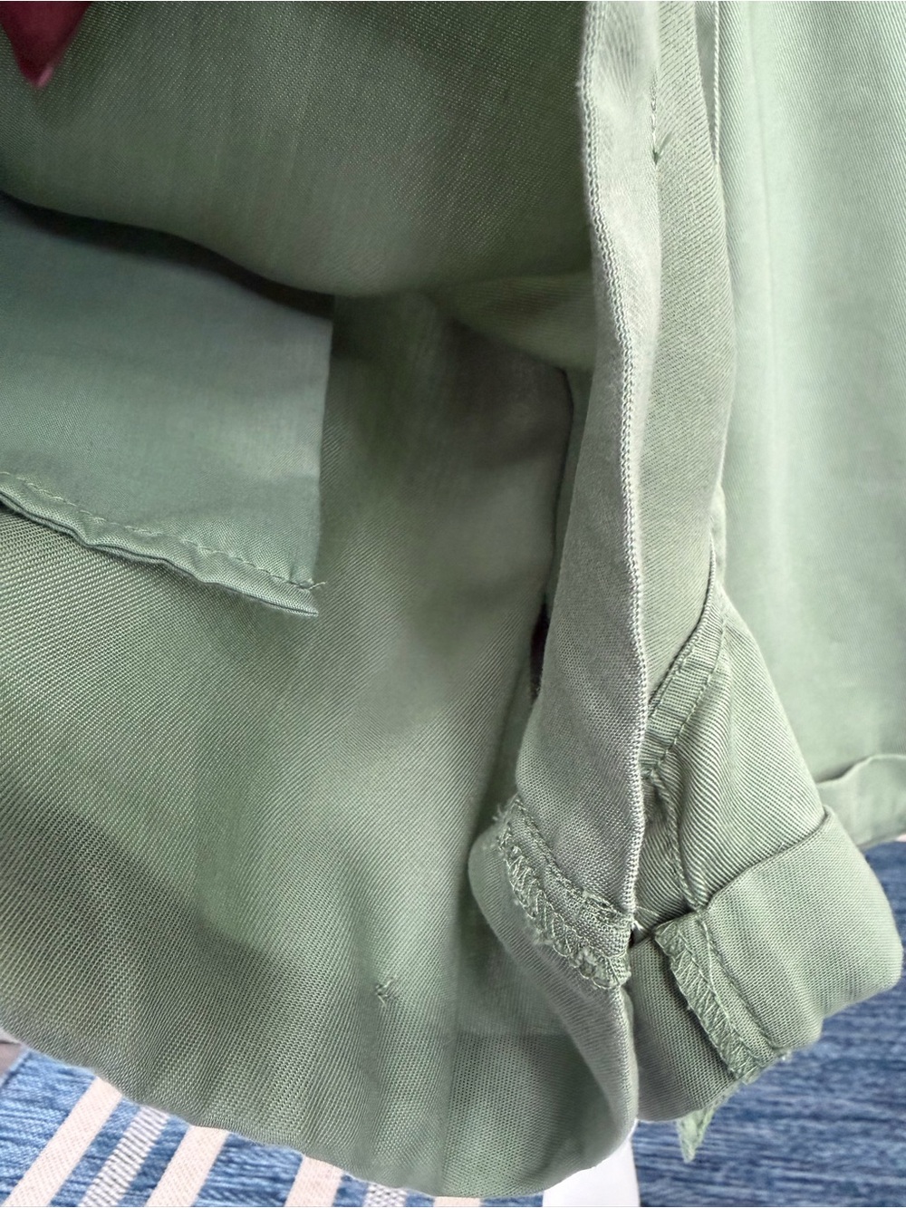 Sage Green Utility Romper| Size 10 |Zip Front |Drawstring Waist - Picture 9 of 12